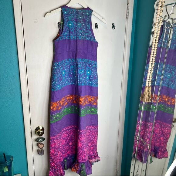 BJ’s fashions Honolulu Hawaii lounge, house sleeveless maxi colorful dress mumu - Picture 5 of 8